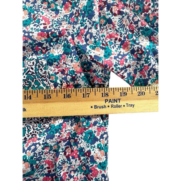 J. Crew Liberty Art Fabrics Boy Shirt Womens Size 4 Long Sleeve Floral Button Up - Picture 6 of 9